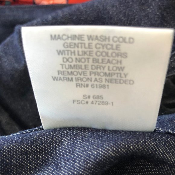 Style and Company Plus size 3X denim blouse with removable collar long sleeves - Picture 5 of 5